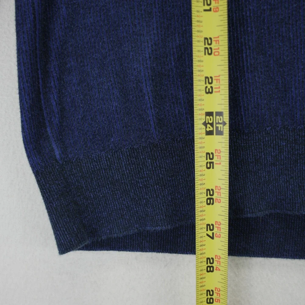 Banana Republic Mens Navy Blue 100% Supima Cotton Quarter Zip Sweater Medium
